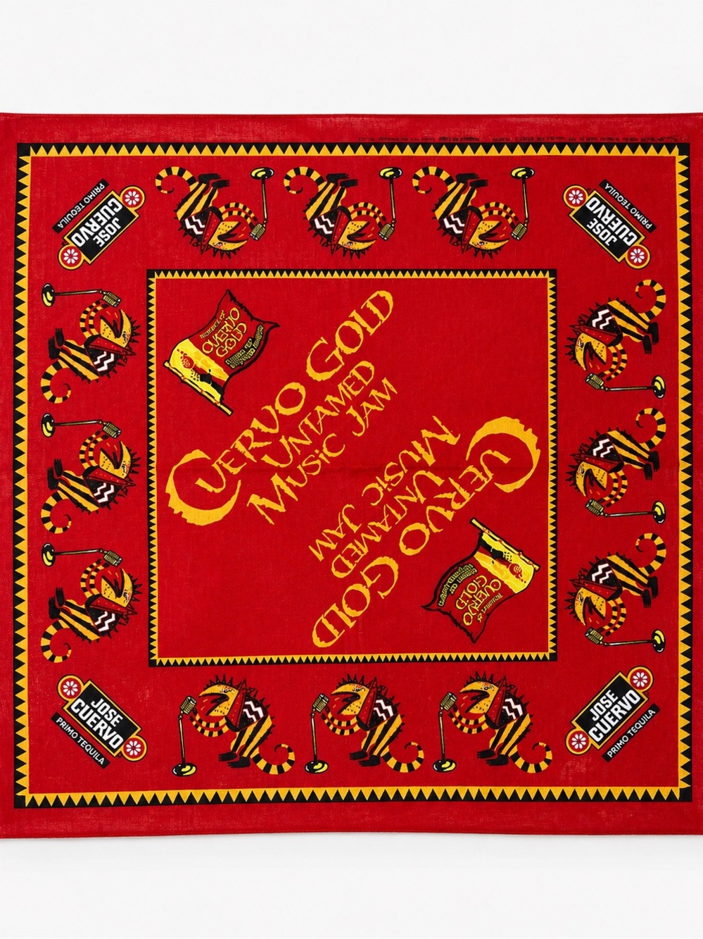 Vintage Jose Cuervo Gold Untamed Music Jam Bandanas Set of 2 Cotton New